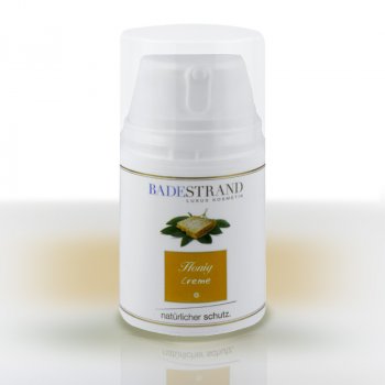 Badestrand Honig Creme bei Wind und Wetter